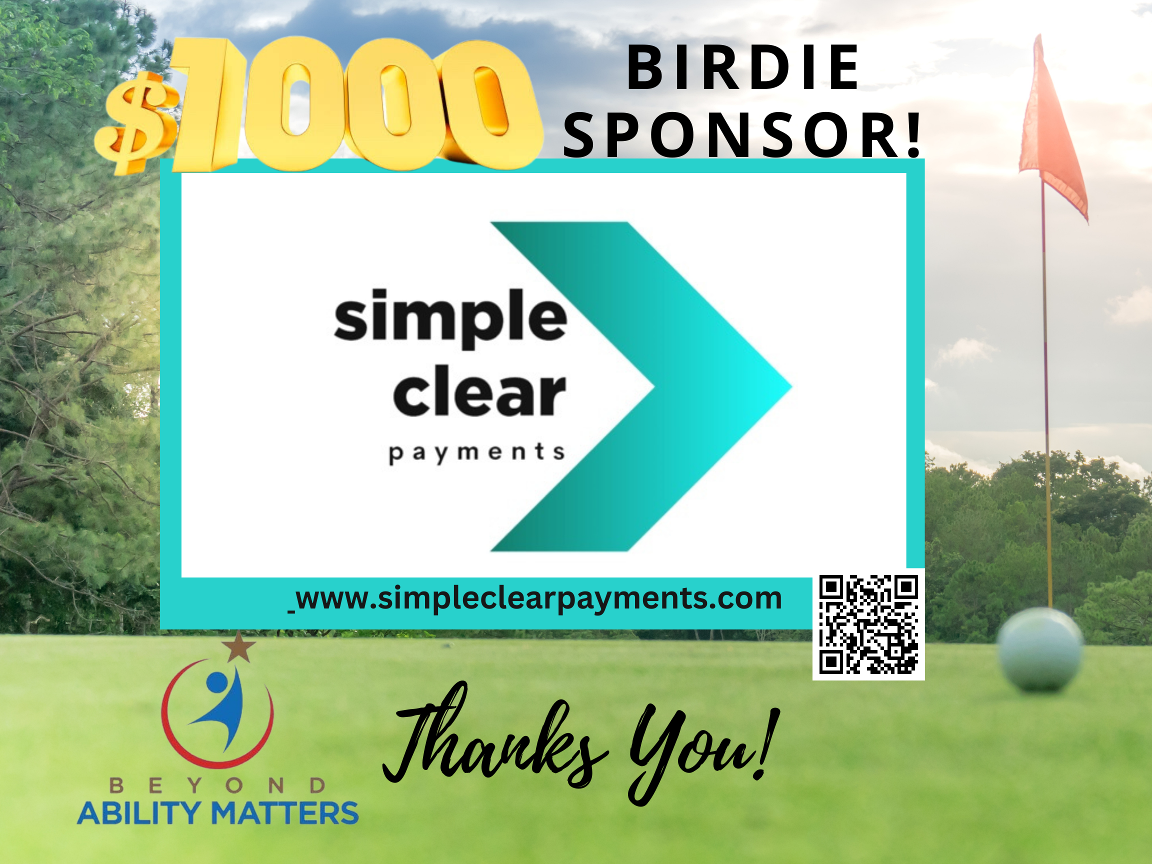 simple clear birde sponsor